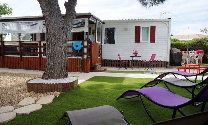 Lattes House | Lac des rêves Camping 4 étoiles 3Ch 2Sb 2Wc 5Vélos Clim 4 écran Plat Lave Ling