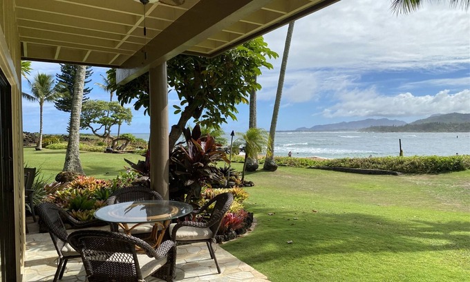 Wailua Condo | Lae Nani 311 Ground Floor Ocean Front Condo Located only Steps to the Beach