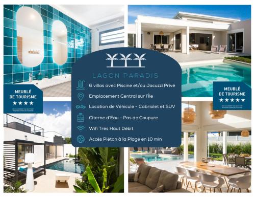 Dunoyer Villa | Lagon Paradis - 6 Villas individuelles avec Piscine ou Jacuzzi - Loc Voiture Cabriolet ou SUV