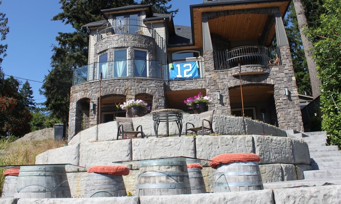 McKenna Apartment | Lake Front Castle Style Custom Home Balcony Suite