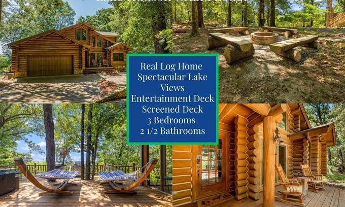 Mayes County Cabin | Lake Hudson Grand Lodge - 3 bed 2.5 bath Log Home
