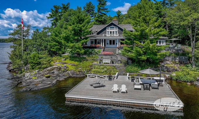Muskoka Lakes Cottage | Lake Muskoka Private Island! 13 Bedrooms! 6 Beaches! Gym! Tennis Court!