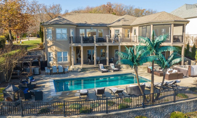 Osage Beach House | Lake of the Ozarks Home with Private Heated Pool and Hot Tub! Main Channel view!