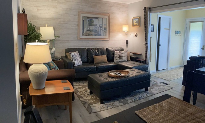 Port Clinton Condo | Lake views from patio! Walk to Jet Express/Docks Beach House/Downtown 1st Floor!