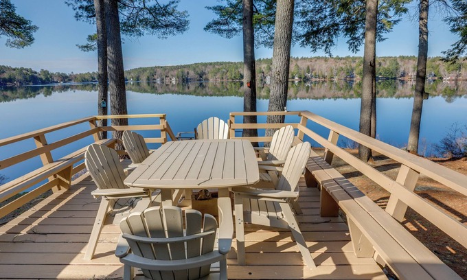Sunapee Cabin | Lakefront Cabin w/Panoramic Water View & Access