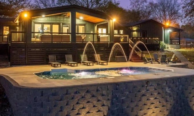 Mid America House | Lakefront! Heated Pool! Hot Tub! Game Room!