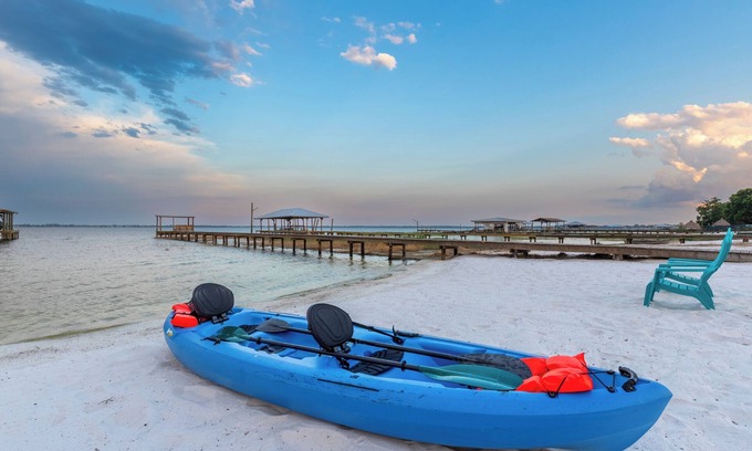 Placid Lakes House | Lakefront Home, Private Dock Kayak,Family Friendly,Beachfront BBQ Yard Games