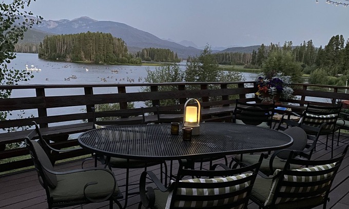 Grand Lake House | Lakefront House in Paradise! LARGE DECK, HUGE VIEWS, AND CANOES!