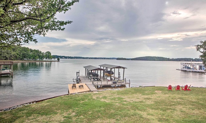 Penhook House | Lakefront Living with Dock, Fire Pit & Sunroom!