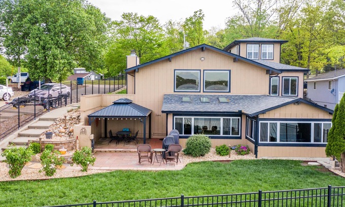 Shawnee Bend House | Lakefront Oasis-Miles of Main Channel Views, Fenced Yard, Xtra Suite, Game Room!