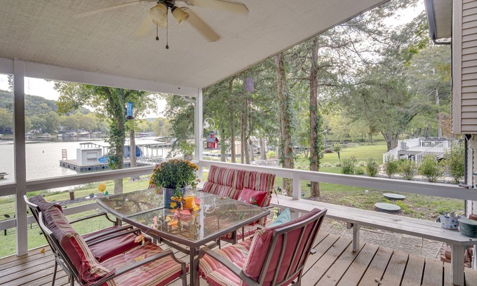 Roach House | Lakefront Roach Retreat w/ Outdoor Dining Areas!