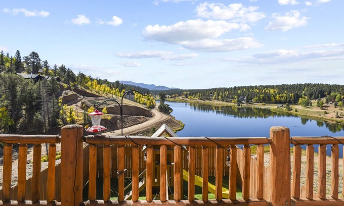Spring Valley Cabin | Lakefront w Pikes Peak views!