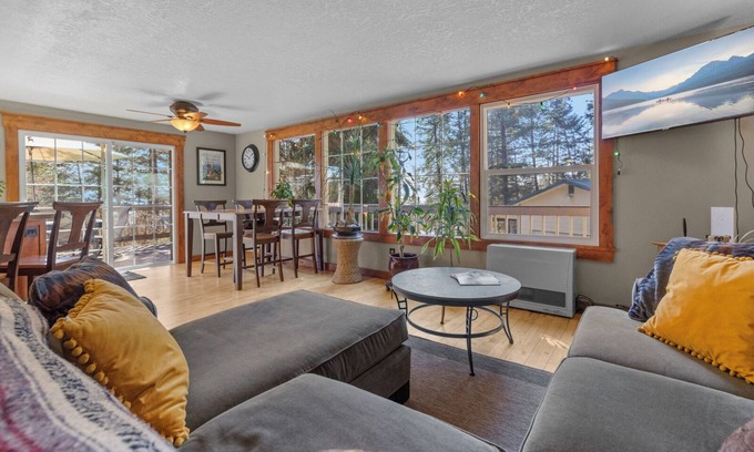 Lakeside House | Lakeside Somers Basecamp for Adventure! 2 bed, 2 bath, huge deck and lake views!