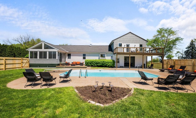 Huron House | Lakeview House with private pool-sleeps 20!
