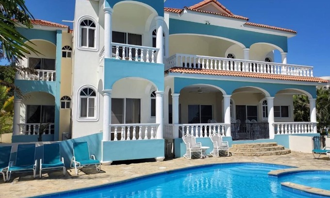 Cofresi Villa | Large 6 bedroom, Luxury Villa with Pool, Ocean View, Fully Staffed, Near Beach!