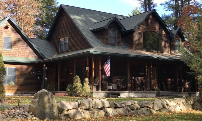Bolton Landing House | Large Family Friendly ADK Home on Private Lot, Lake Access, & 40' Dock