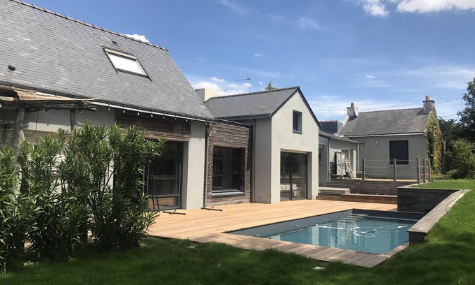 Piriac-sur-Mer House | Large house with heated pool in the middle. Beaches on foot!