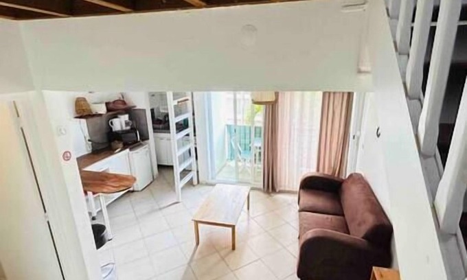 Pointe de la verdure Apartment | Large Studio + Mezzanine at Gosier (Two floors)