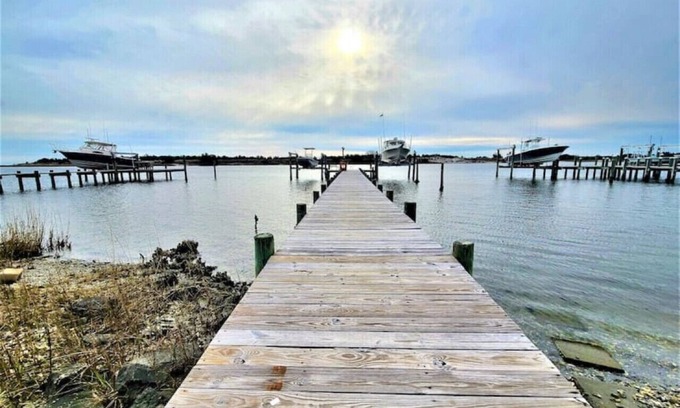 Cedar Point House | Large Waterfront Home with private dock and hottub, 3 miles to Emerald Isle Beach