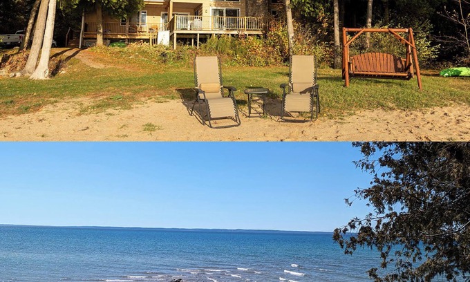 Ellsworth House | LATE SEPT OPENING 200' SUNSET BEACH MODERN HOUSE WIFI FIREPLACE PET FRIENDLY