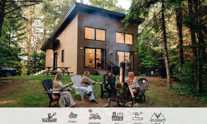 Sainte-Lucie-des-Laurentides Ski Chalet | Le2085 - Spa et Plage - Les Chalets Dans le Nord