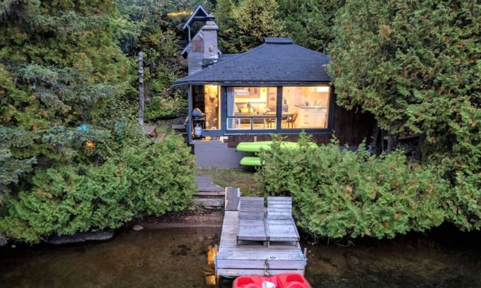 Sainte-Lucie-des-Laurentides Ski Chalet | Le1615 - Lake, Private dock- Cottages in the north