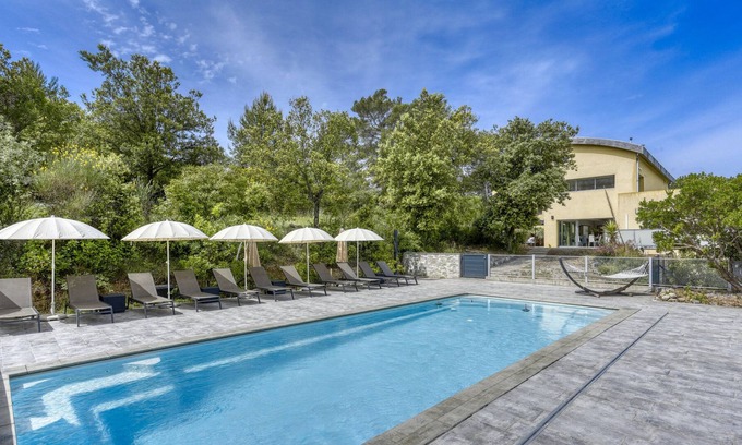 Neoules Villa | Le mas de L'esteloun 460m2 - Heated swimming pool and jacuzzi