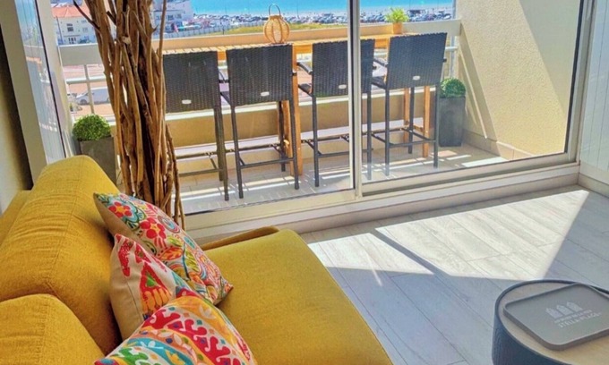 Stella-Plage Apartment | Le rêve bleu de Jeanne et Marie - sea view balcony near Le Touquet-Paris-Plage