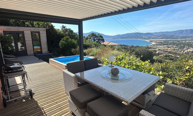 Grosseto-Prugna Apartment | Le Vignoble: Havre de Paix 2 ou 4pers à Porticcio Avec Piscine Privée et vue mer