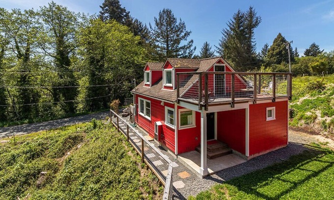 Westhaven-Moonstone Cabin | Little Red House - New Historic Home, Near Beach, 1 Dog Welcome Too!