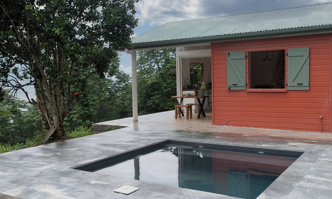 Les Anses-d'Arlets House | Lodge Traditionnel et sa Piscine vue mer des Caraïbes