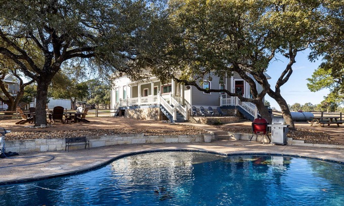 Dripping Springs House | Loft in Unique Victorian Ranch | Pool | BBQ | Firepit