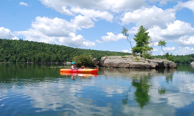 Liberty Cabin | Log cabin on Lake St George! Family adventures await. Openings in September!