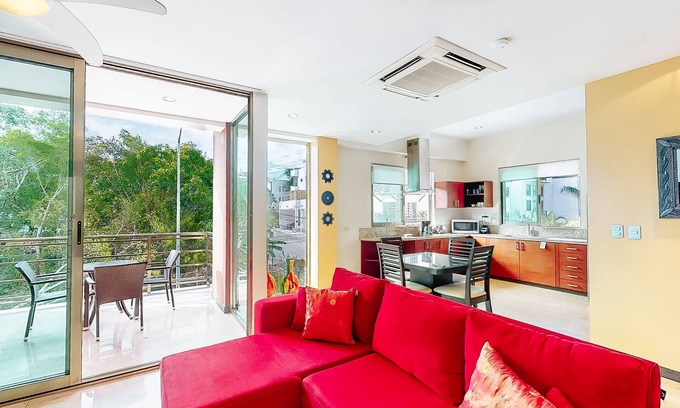 Zazil-ha Apartment | Lovely apartment with shared pool, free WiFi, central AC, & shared rooftop