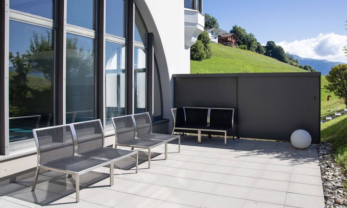 Falera Apartment | Lovely apartment for 6 guests with pool, WIFI, TV, balcony and panoramic view