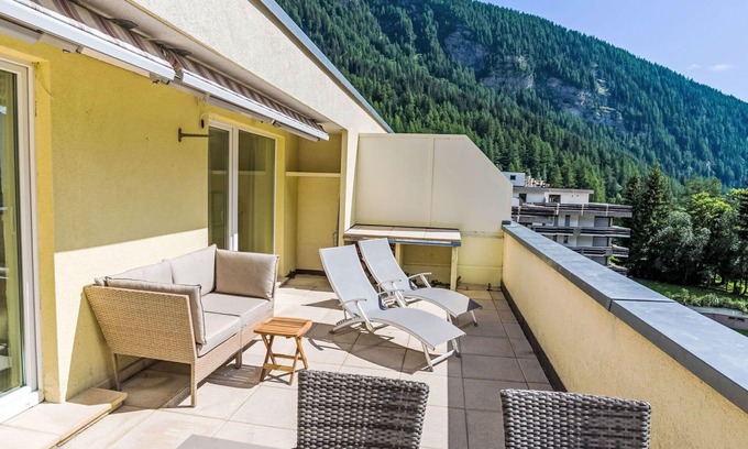 Leukerbad Apartment | Lovely apartment for 4 guests with WIFI, TV and terrace