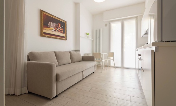 Pesaro Apartment | Lovely studio apartment with balcony a stone's throw from the sea and downtown