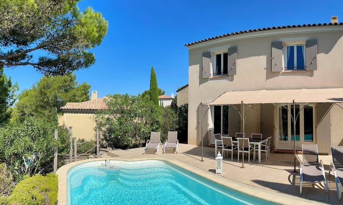 Pont Royal Villa | Lovely villa on the golf with private pool, fully air conditioned, open view+
