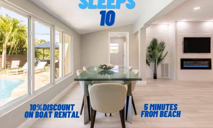 Pompano Isles House | Luxurious Remodeled Intracoastal Vacation House