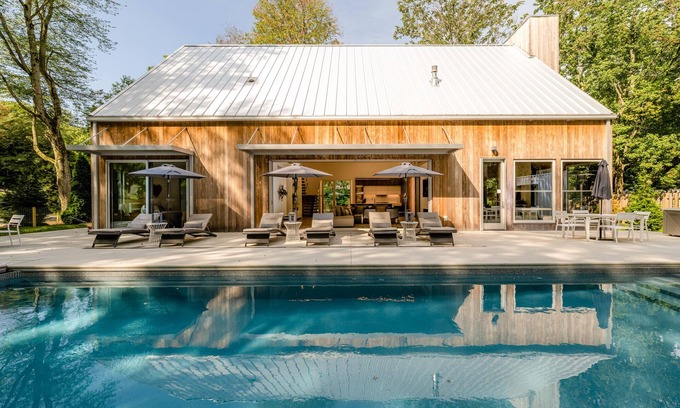 Union Pier House | Luxurious Union Pier Home w/Private Heated Pool, Hot Tub, and Sauna!