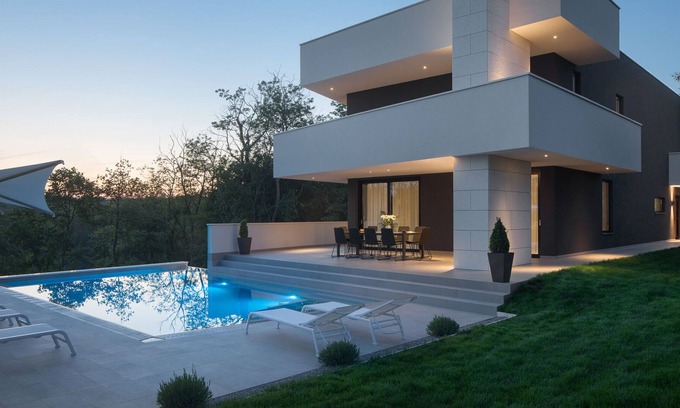 Vela Traba Cabin | Luxurious Villa 55 with Jacuzzi, two swimming pools and a sauna in central Istria