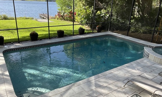 Cypress Gardens House | Luxury 3BR Lake House on Quiet Private Lake, with Pool and Hot Tub
