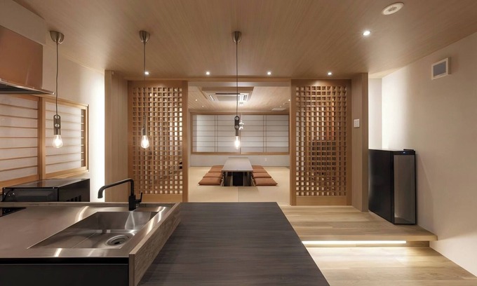 Sakyo Ward Hotel | Luxury 4Story Villa near Heian Shrine | Private Hinoki Hot Bath | Rooftop with Scenic Views/Kyoto Kyōto
