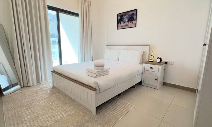 Dubai Apartment | Luxury and Cozy 1-BHK W/Huge Balconies, Pool & Gym near Silicon Central Mall
