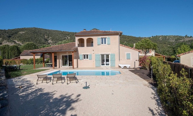 Vallon-Pont-d'Arc Villa | Luxury Ardeche Villa | Villa Des Montagnes | 4 Bedrooms | Private Pool |.