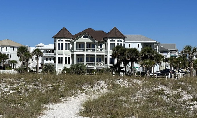 Pensacola Beach House | Luxury Beach Home, Gated, Beach Front, Pool, Granite, Bay pier, bikes