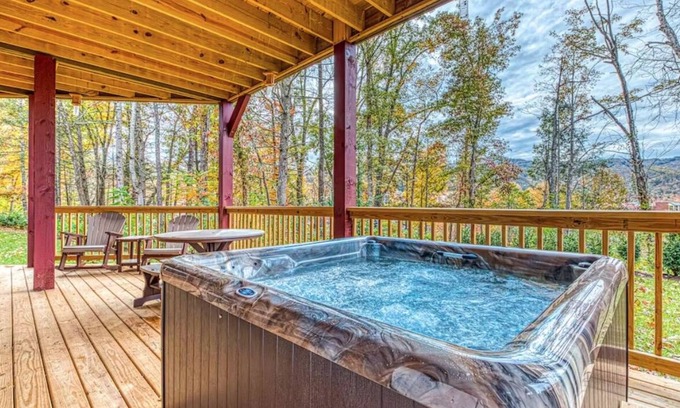 Gatlinburg Cabin | Luxury Cabin Sleeps 64, Walk to Gatlinburg, Pool Access, Hot Tub