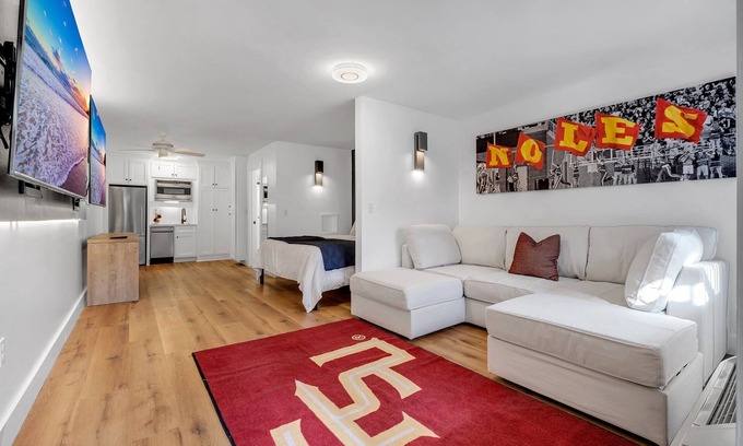 College Town Condo | Luxury Condo by Stadium — Unbeatable Location! 2 minute walk to stadium!