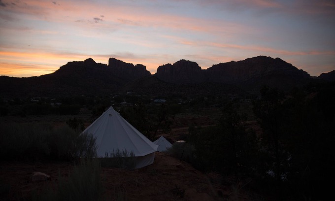 Hildale RV Rental | Luxury Double Queen Tent at Zion View Camping