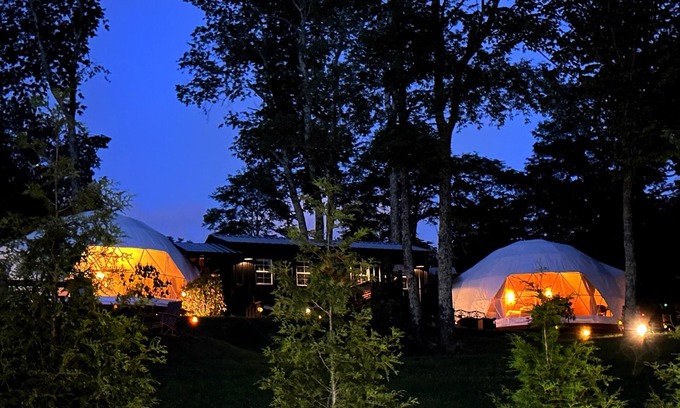 Banner Elk Cabin | Luxury Geodome, Winery view,Hot tub, Kingsize Bed